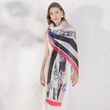 Anyyou 100% Mulberry Silk Off White Long Scarf for Women Luxury Beach Shawl Swimwear Cover-Up Pashmina Wrap Foulard