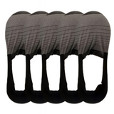 Anyfootwear Unisex No Show Socks 5 Pairs – Thin Invisible Black Ankle Socks Breathable Cotton Size 5–11
