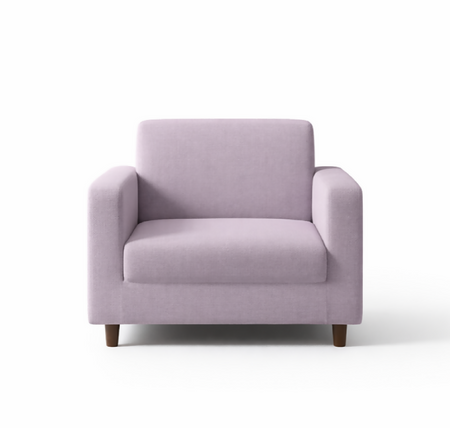 Anyseat 1-Seater Sofa Cover – Plain Light Purple Style Slipcover for Living Room Chair Protection
