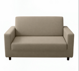 Anyseat 2-Seater Sofa Cover – Plain Beige Style Slipcover for Living Room Chair Protection