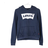 Age 12  Levis Spellout Hoodie - Medium Blue Cotton