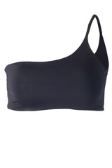 Serena One Shoulder Bikini Top Black
