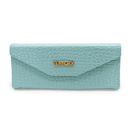 Turquoise Faux Croco Hard Case