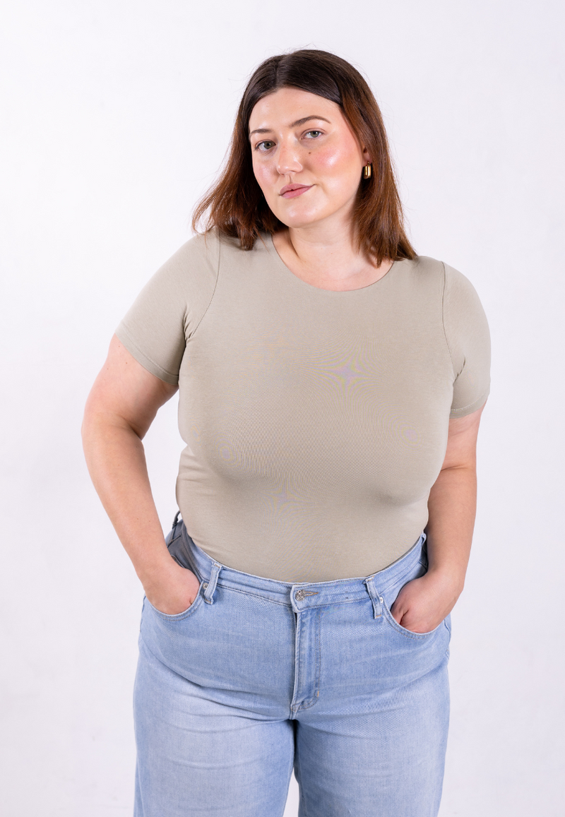 Organic Cotton Crew T-Shirt, Sage Grey