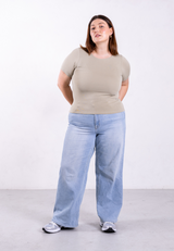 Organic Cotton Crew T-Shirt, Sage Grey