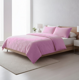 ANYHOUZ Pink Duvet Cover – Ultra Soft Cotton Quilt Comforter for Elegant Bedroom & All-Season Sleep