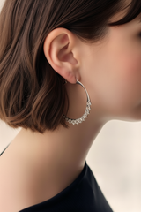 Calla  Hoops Silver Medium