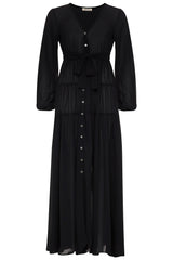 Black Chiffon Maxi Dress