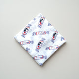 the wee bean organic cotton bamboo super soft swaddle in white rabbit candy 