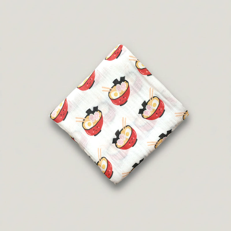 the wee bean ramen organic cotton and bamboo swaddle