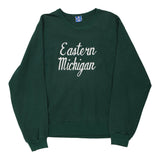 Made in USA Eastern Michigan Champion Sweatshirt - Large Green Cotton Blend