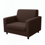 Anyseat 1-Seater Sofa Cover – Plain Coffee Style Slipcover for Living Room Chair Protection