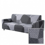Anyseat White Gray Geometric Style Sofa Cover – Stretchable Slipcover for Living Room Chair Protection