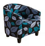 Anyseat Light Black Leaf Chair Cover – Plain Dustproof Tub Slipcover for Home Décor