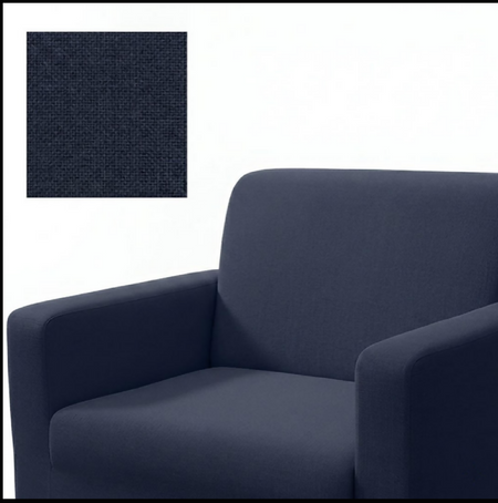 Anyseat 1-Seater Sofa Cover – Plain Navy Blue Style Slipcover for Living Room Chair Protection