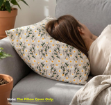Anypillow Cream Daisy Embroidered Pillowcase Decorative Cushion Cover