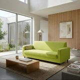 Anyhouz 3 Seater Sofa Cover Plain Apple Green Style and Protection For Living Room Sofa Chair Elastic Stretchable Slipcover