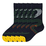 Anyfootwear 5 Pairs Size 5-9 Unisex Long Socks Cartoon Snake Nature Print Design Warm Winter Socks Comfortable Casual Foot Accessories