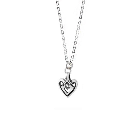Tiny Heart Necklace Silver