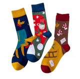 Anyfootwear 3 Pairs Women’s Art Holiday Cotton Socks Funny Gift Party