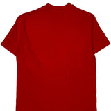Hanes Single Stitch T-Shirt - Large Red Cotton