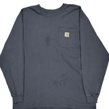 Carhartt Long Sleeve T-Shirt - XL Grey Cotton