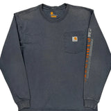 Original Fit Carhartt Long Sleeve T-Shirt - Small Grey Cotton
