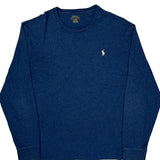 Polo By Ralph Lauren Long Sleeve T-Shirt - Medium Blue Cotton
