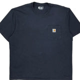 Carhartt T-Shirt - Large Navy Cotton