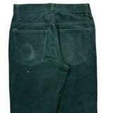 80S Levis Flared Cord Pants - 28″ Waist Green Corduroy