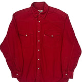 Levis Denim Shirt - Medium Red Cotton