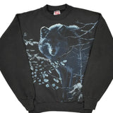 Hanes Sweatshirt - Large Black Cotton Blend
