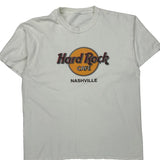 Hard Rock Cafe Graphic T-Shirt - XL White Cotton