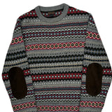 Barbour Argyle Sweater - Large Multicoloured Wool