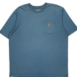 Carhartt T-Shirt - XL Blue Cotton
