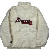 Braves Starter Mlb Baseball Jacket - Large Cream Polyester