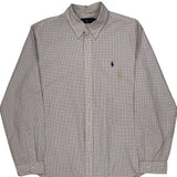 Ralph Lauren Checked Shirt - XL Blue Cotton