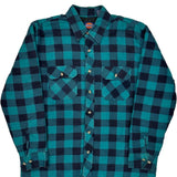 Dickies Checked Flannel Shirt - Large Black Cotton