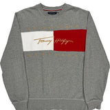 Tommy Hilfiger Sweatshirt - Large Gray Cotton