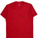 Oakley T-Shirt - Medium Red Cotton