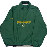 Green Bay Packers Reebok Football Windbreaker - Medium Green Polyester