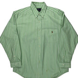 Ralph Lauren Striped Shirt - XL Green Cotton
