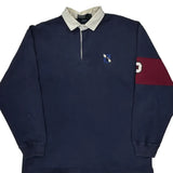 Number 9 On Sleeve Polo By Ralph Lauren Rugby Shirt - XL Navy Cotton