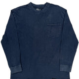 Dickies Long Sleeve T-Shirt - Large Blue Cotton