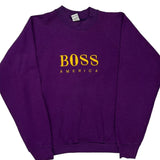 Fruit Of The Loom Sweatshirt - XL Yellow Cotton Blend