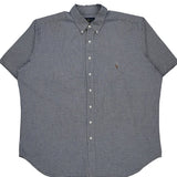 Ralph Lauren Checked Short Sleeve Shirt - 2XL Blue Cotton