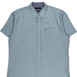 Tommy Hilfiger Short Sleeve Shirt - 2XL Blue Cotton