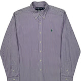 Ralph Lauren Striped Shirt - Large Purple Cotton