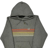 Patagonia Striped Hoodie - Small Gray Cotton Blend