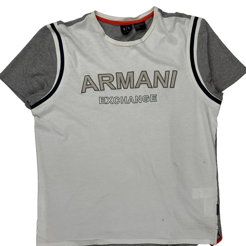 Armani Exchange Spellout T-Shirt - XL Grey Cotton